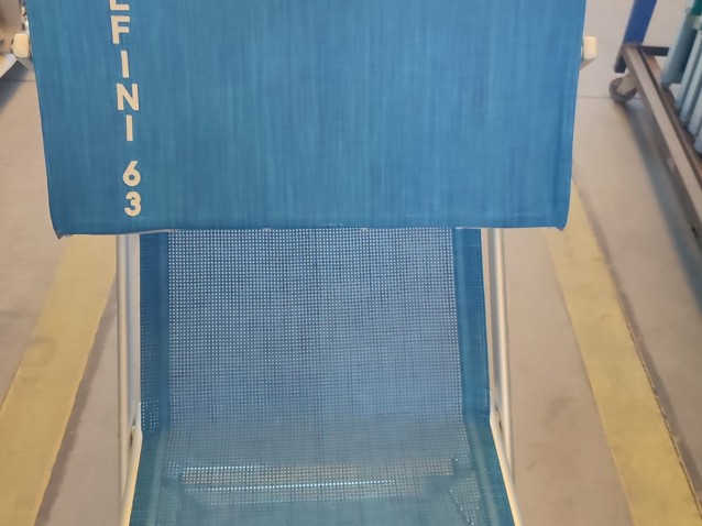 LETTINI TRAFORATI BLU MELANGE CON SCRITTA